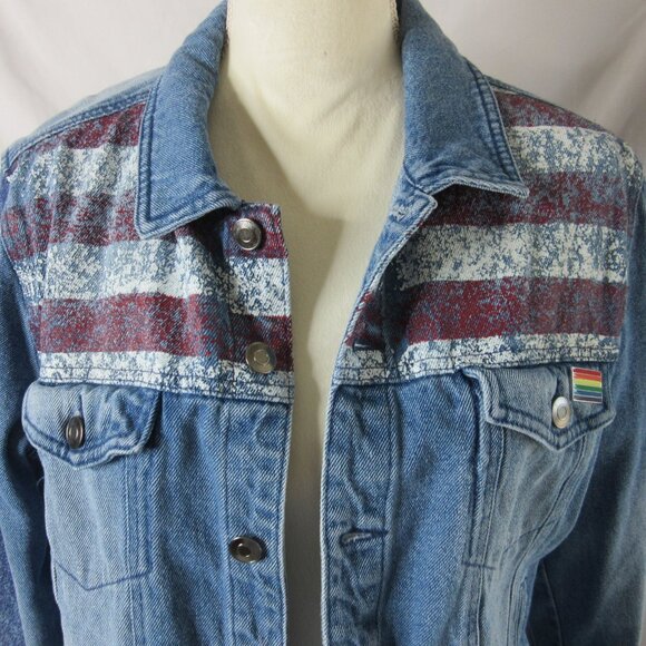 Marvel Disney Denim Trucker Jacket Doctor Strange America Chavez Size XL - Picture 8 of 16